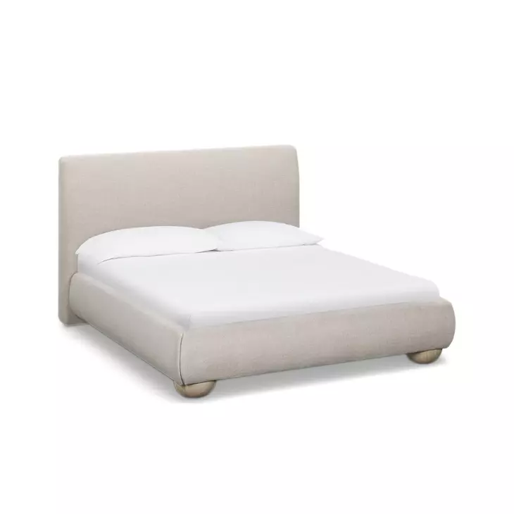 Rayne Cream Queen Upholstered Panel Bed