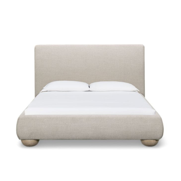 Rayne Cream Queen Upholstered Panel Bed