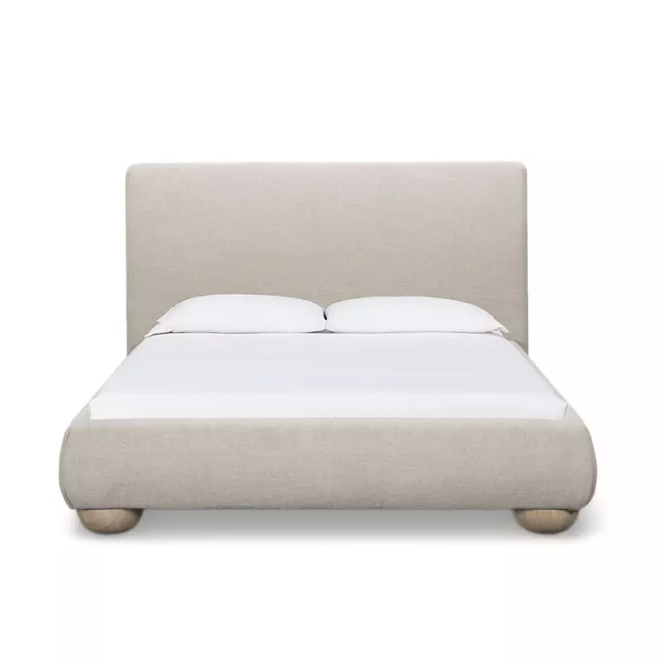 Rayne Cream Queen Upholstered Panel Bed