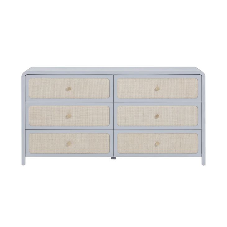 Patty Pastel Blue 6 Drawer Dresser