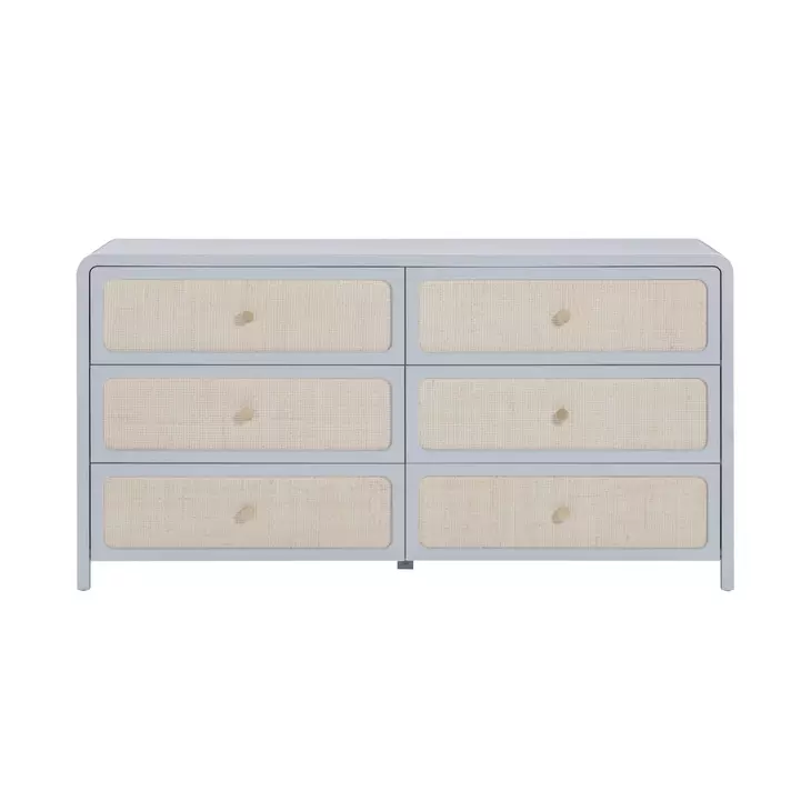 Patty Pastel Blue 6 Drawer Dresser