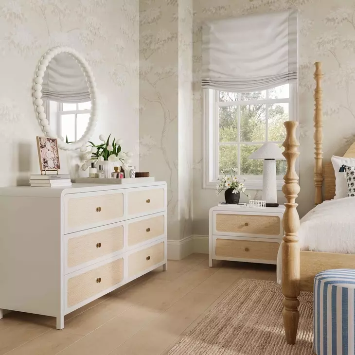 Patty White 2 Drawer Nightstand