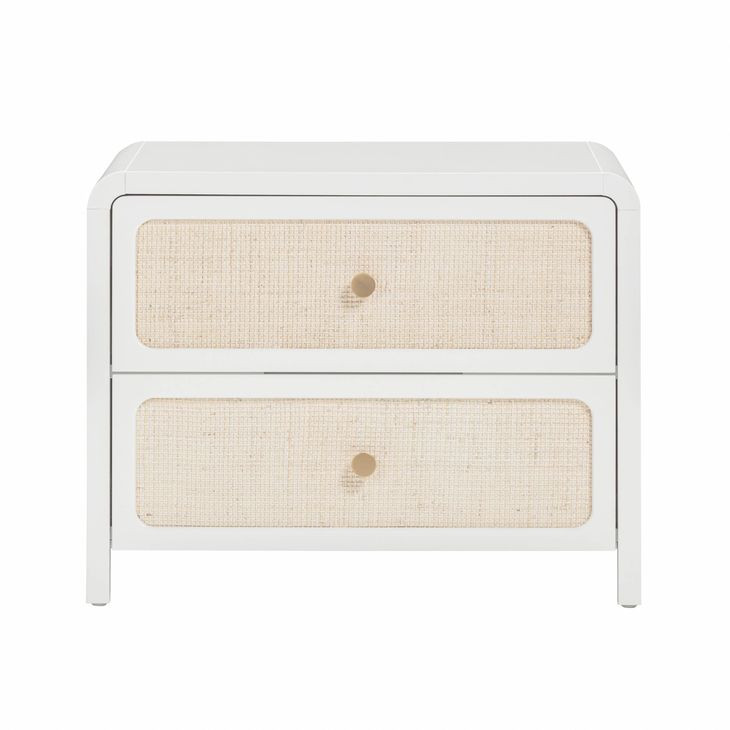 Patty White 2 Drawer Nightstand