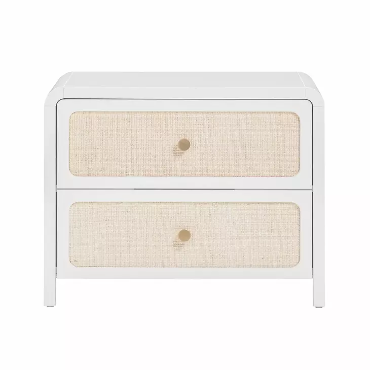 Patty White 2 Drawer Nightstand