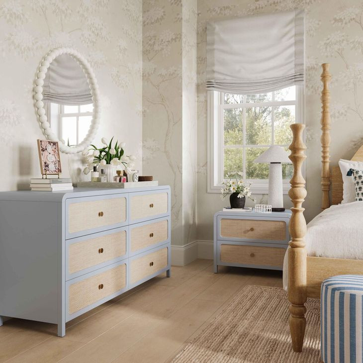 Patty Pastel Blue 2 Drawer Nightstand