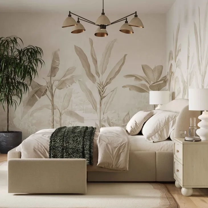Corey Taupe Performance Fabric Queen Upholstered Storage Panel Bed