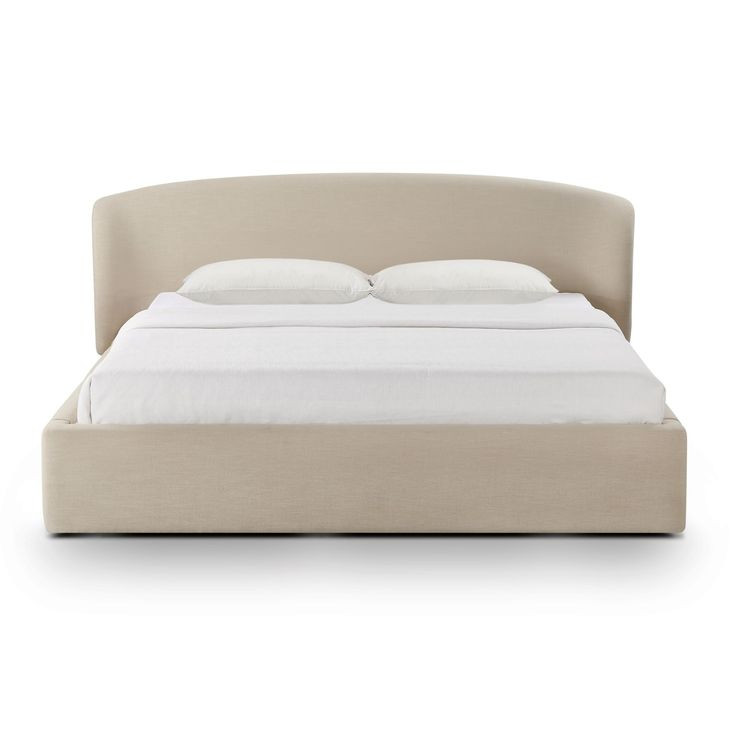 Corey Taupe Performance Fabric King Upholstered Storage Panel Bed