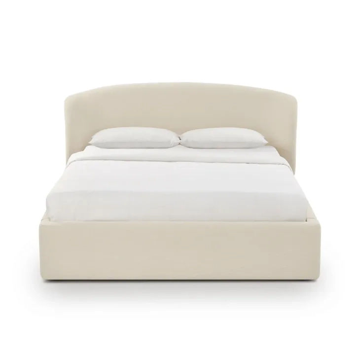 Corey Cream Performance Fabric Upholstered Storage Panel Bedroom Set