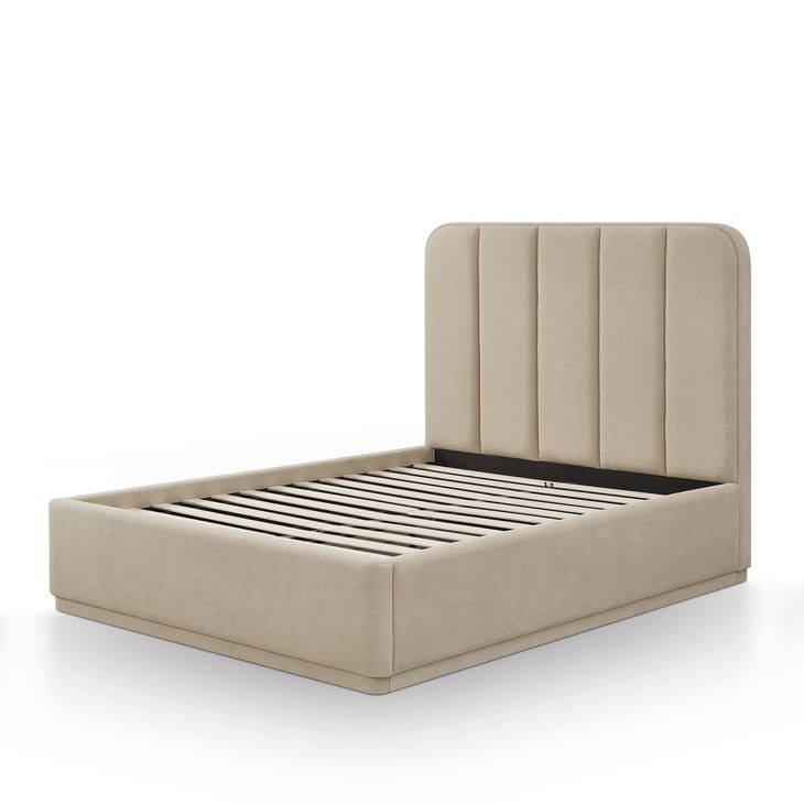 Parker Tan Performance Fabric Upholstered Panel Bedroom Set