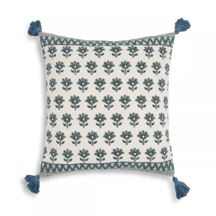 Blossom Blue and White Accent Cushion Cover
