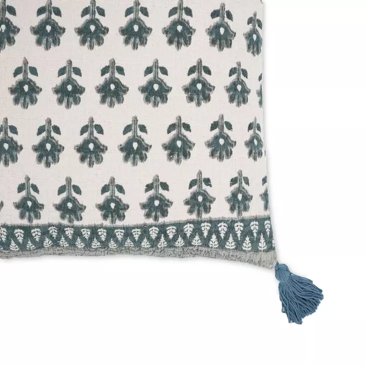 Blossom Blue and White Accent Cushion Cover