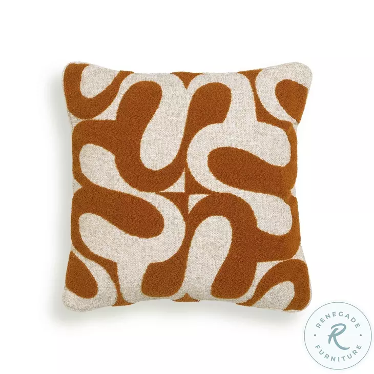 Bonney Rust Orange Boucle Accent Cushion