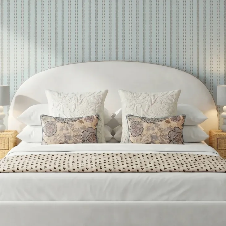 Tabitha Cream Square Embroidered Pillow