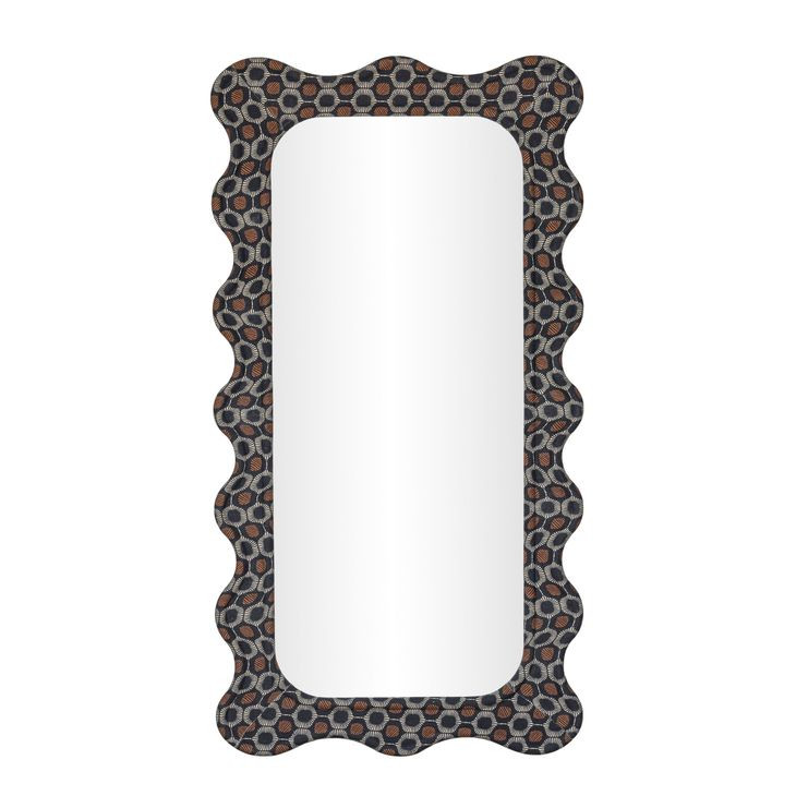 Charlene Biologic Print Rectangular Wall Mirror