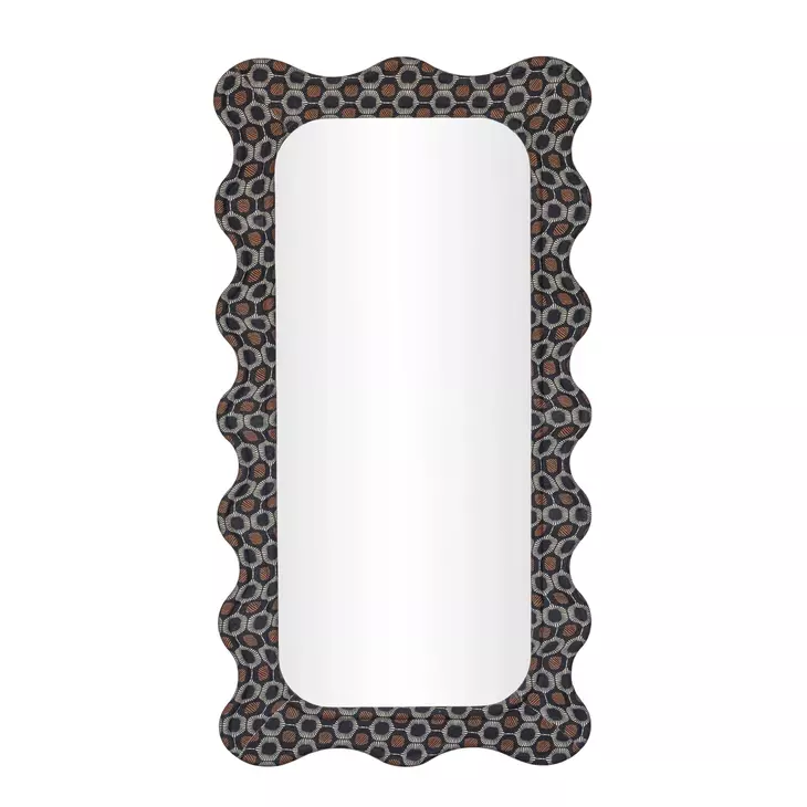 Charlene Biologic Print Rectangular Wall Mirror