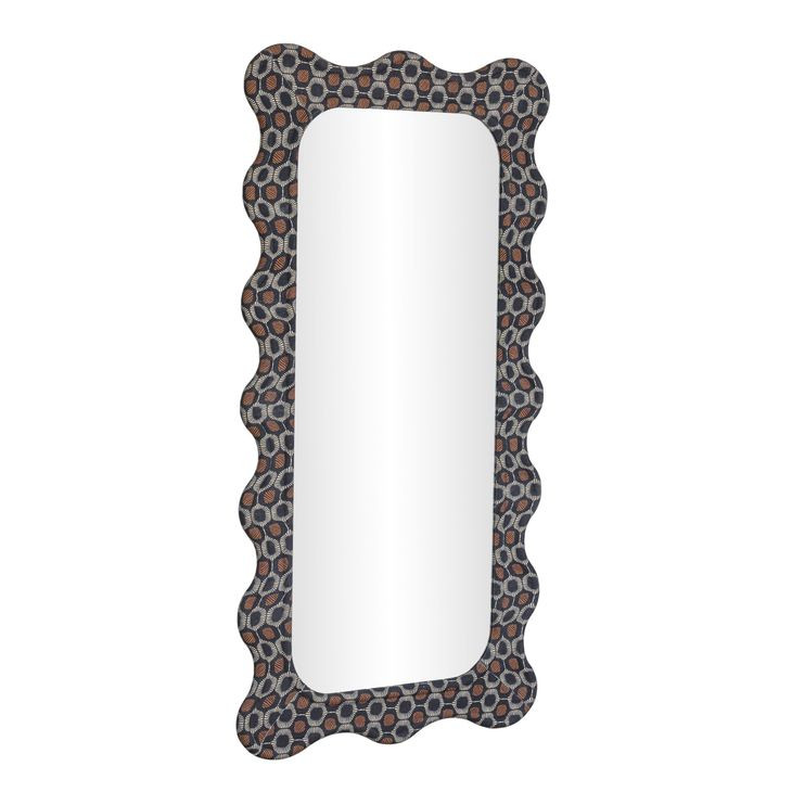 Charlene Biologic Print Rectangular Wall Mirror
