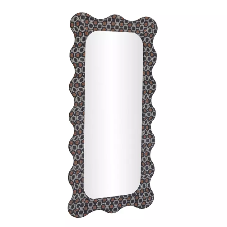 Charlene Biologic Print Rectangular Wall Mirror