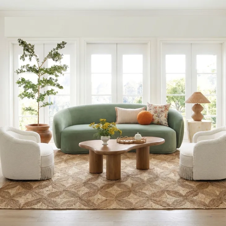 Taman Summer Florals and Natural Accent Pillow Cover