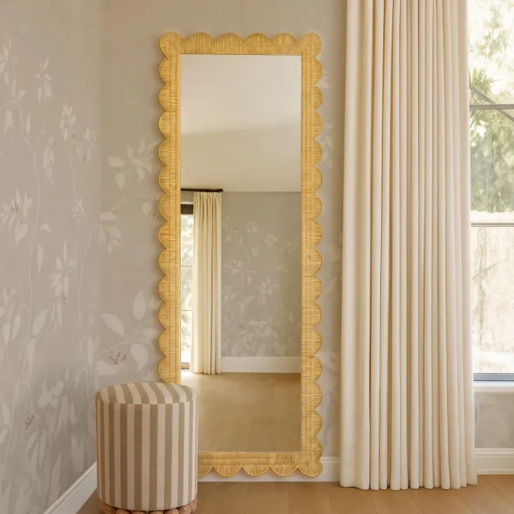 Bama Natural Rectangular Wall Mirror
