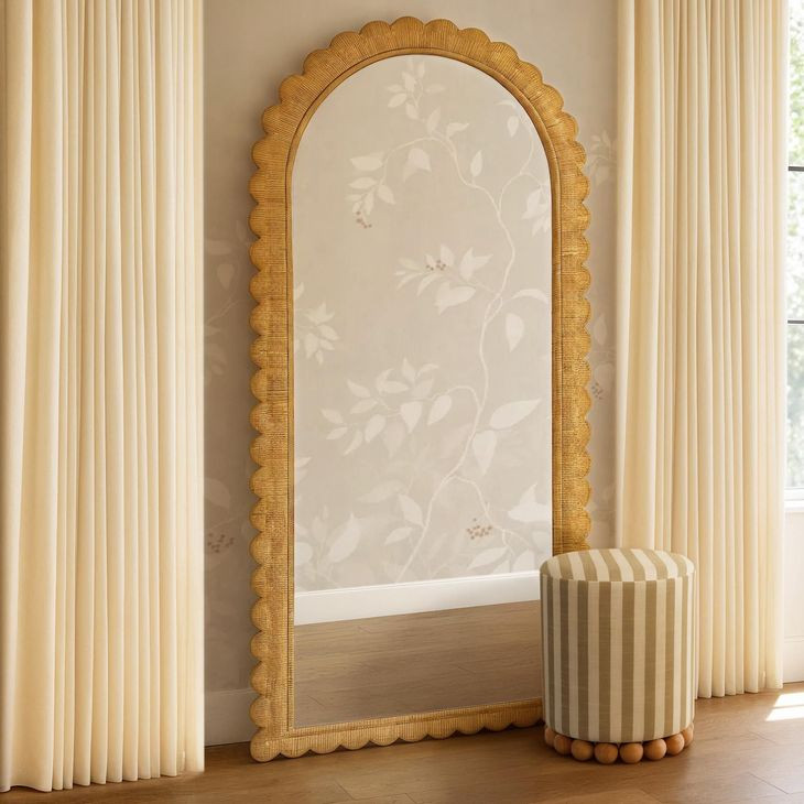 Bama Natural Arched Wall Mirror