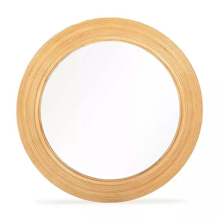 Tanya Natural Round Wall Mirror