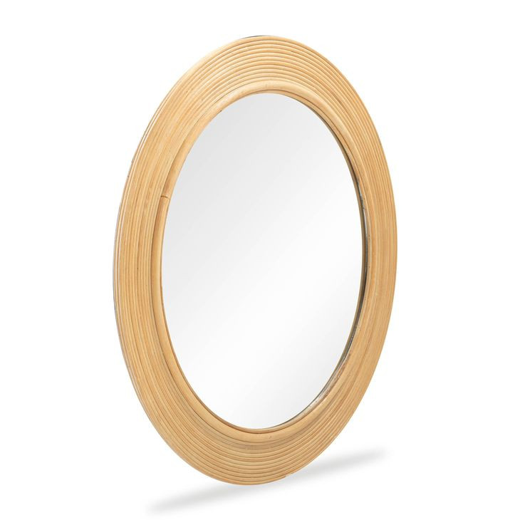 Tanya Natural Round Wall Mirror