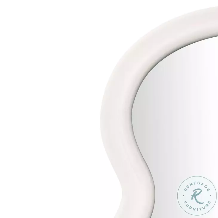 Rhodes Cream Velvet 70" Floor Mirror