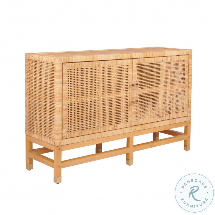 Amara Natural Woven Rattan Buffet From TOV | Coleman Furniture