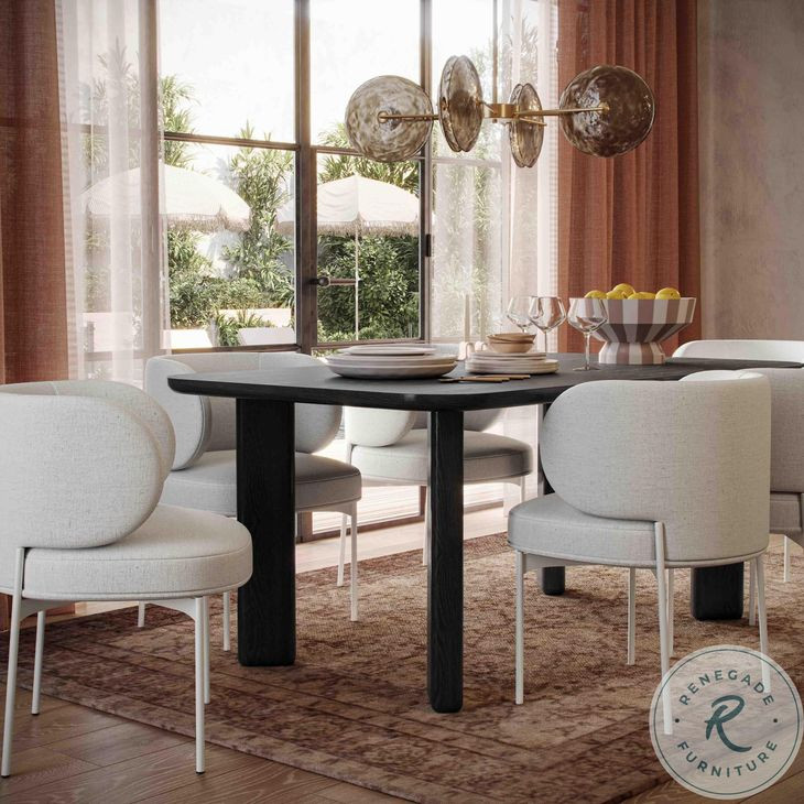 Jodie Black Ash 68" Rectangular Dining Table