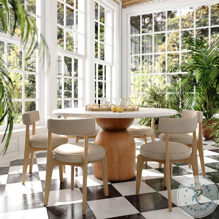 Nikita Cream Performance Vegan Leather Dining Chair