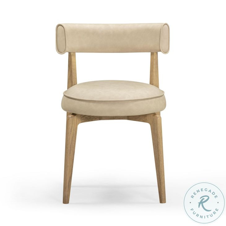 Nikita Cream Performance Vegan Leather Dining Chair