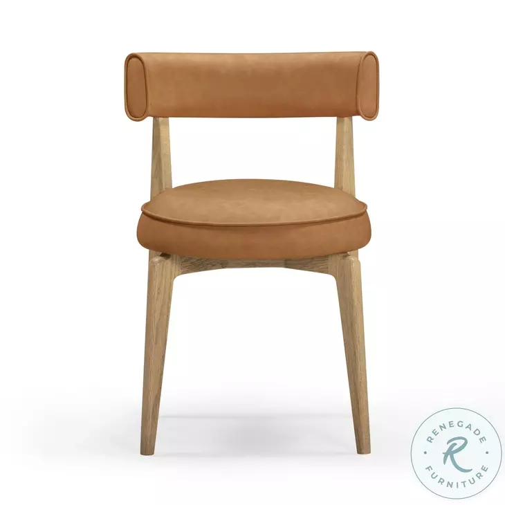 Nikita Saddle Brown Performance Vegan Leather Dining Chair