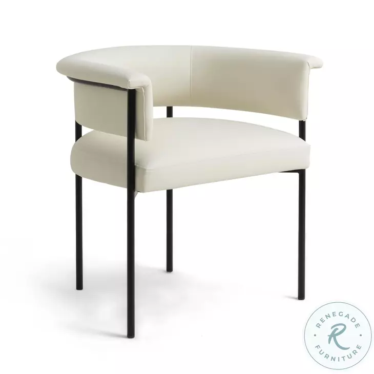 Taylor Cream Performance Vegan Leather Dining Chair