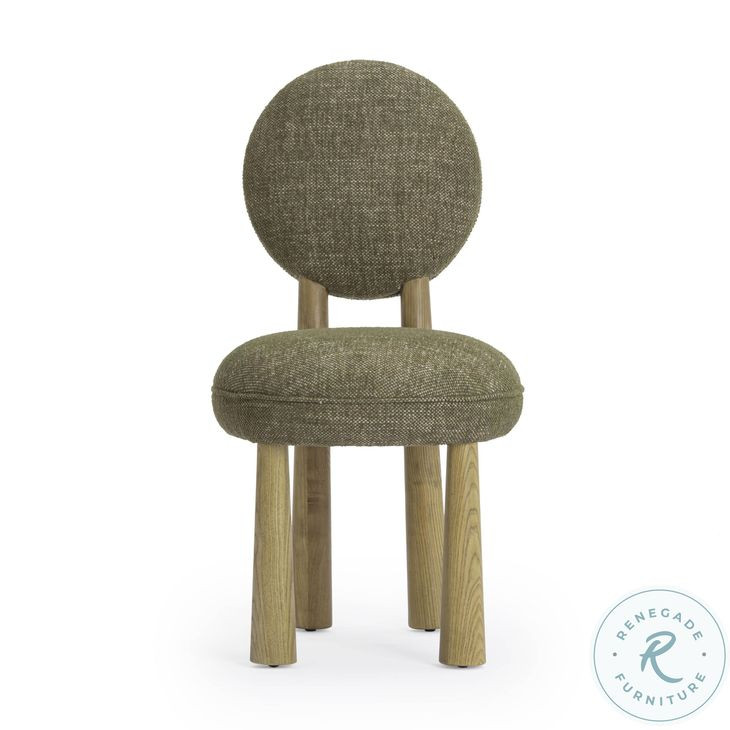 Sulley Olive Green Performance Basketweave Dining Chair