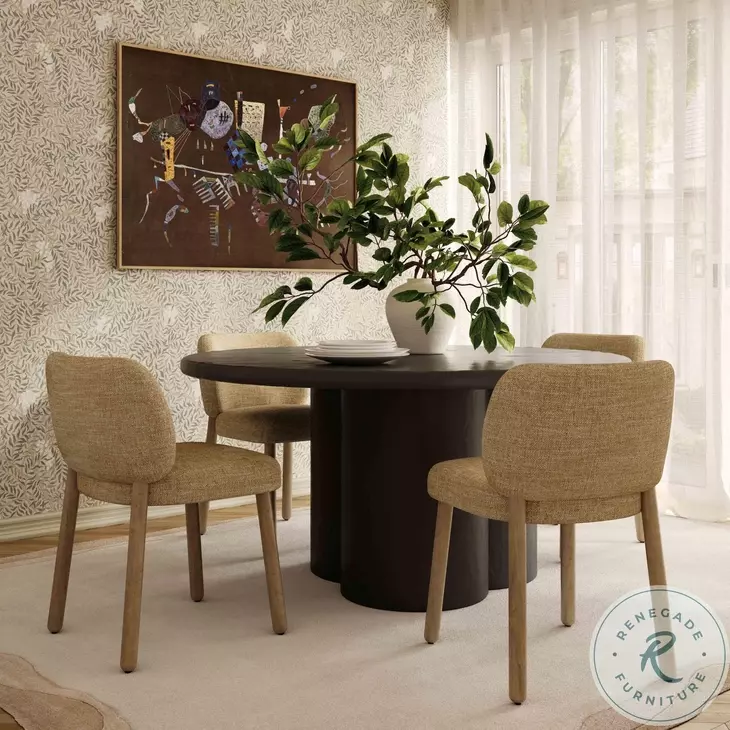 Foxy Honey Textured Performance Fabric Dining Chair From TOV