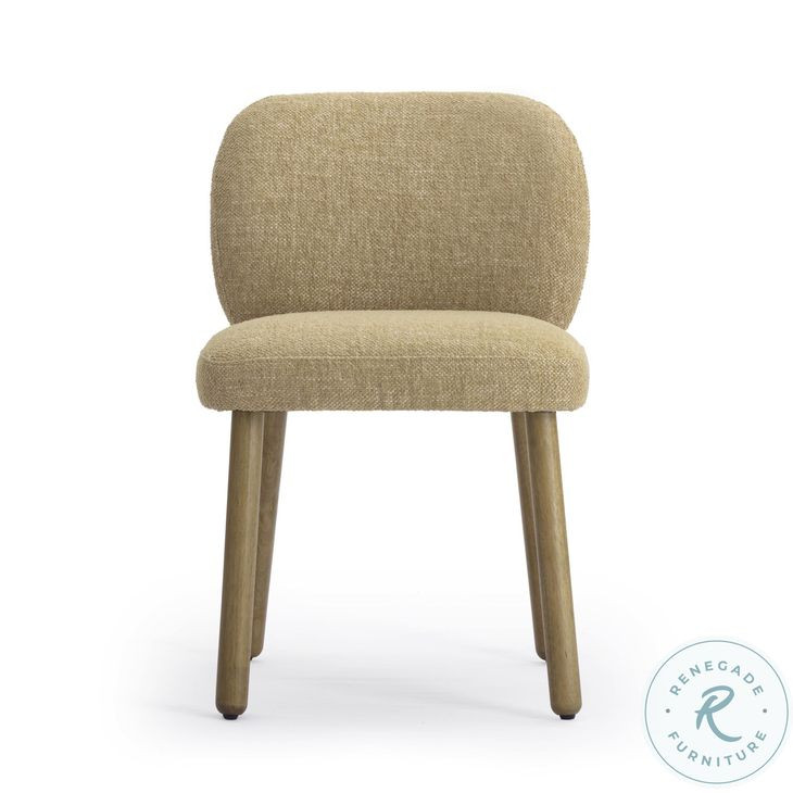 Foxy Honey Textured Performance Fabric Dining Chair