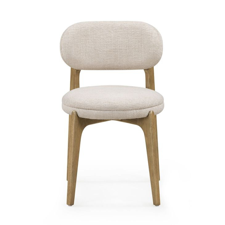 Carnation Cream Performance Fabric Upholstered Dining Chair