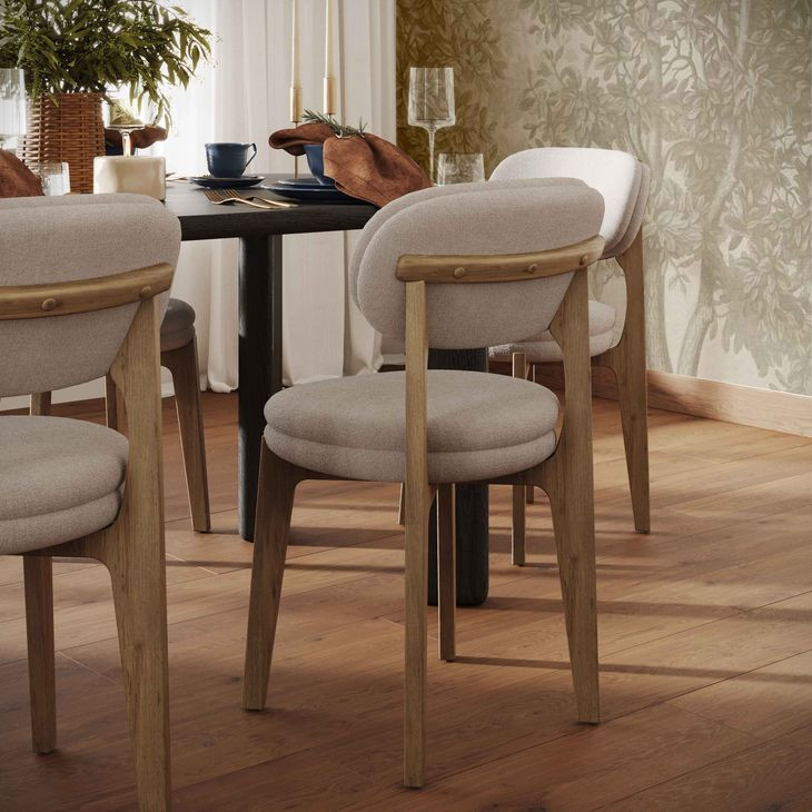 Carnation Cream Performance Fabric Upholstered Dining Chair