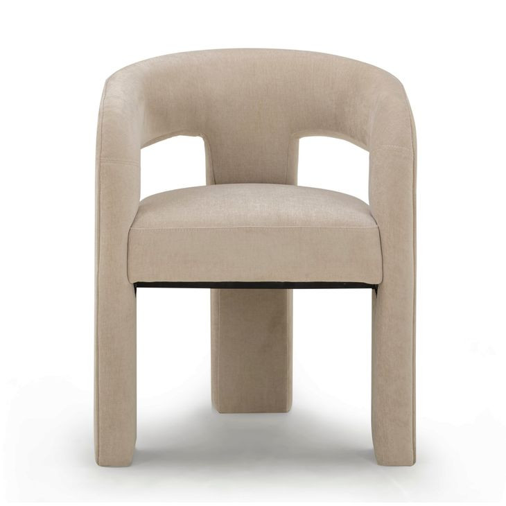Malone Taupe Performance Fabric Upholstered Dining Chair