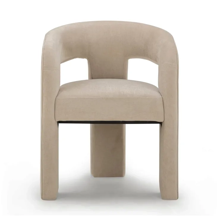 Malone Taupe Performance Fabric Upholstered Dining Chair