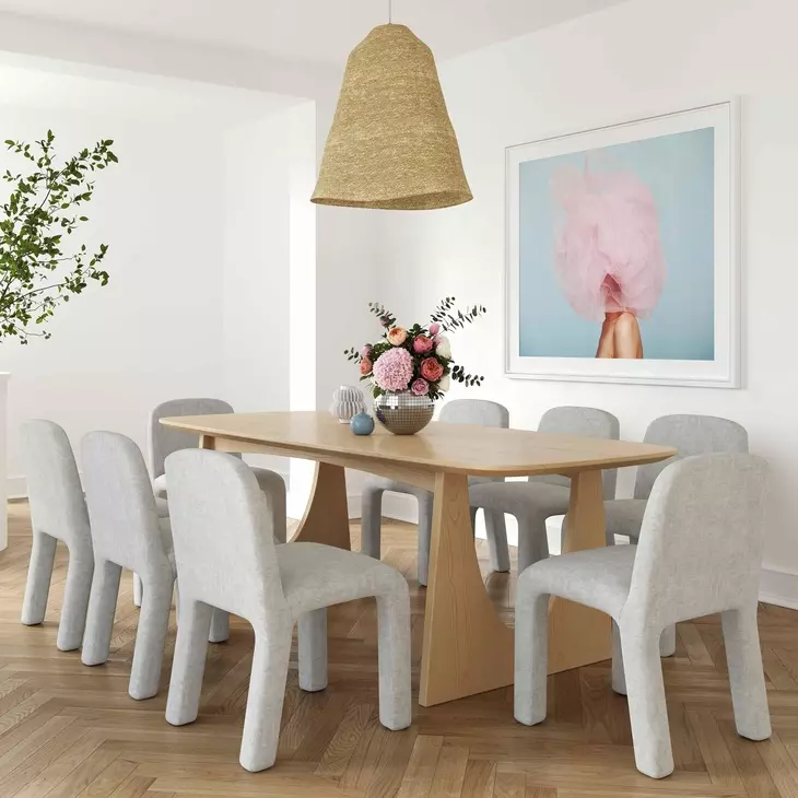 Cybill Natural Ash 79" Rectangular Dining Table