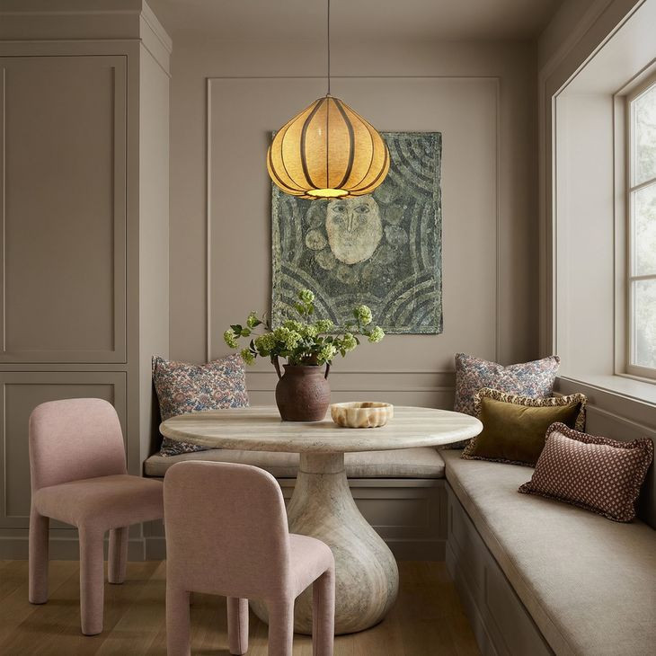 Georgia Light Pink Performance Fabric Upholstered Dining Chair