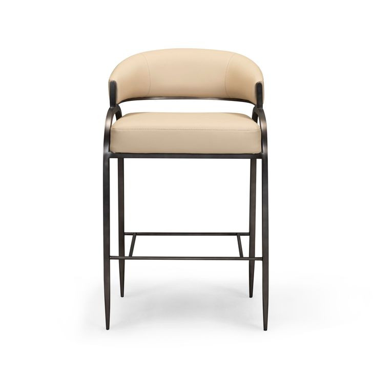 Tatum Taupe Upholstered Counter Height Stool