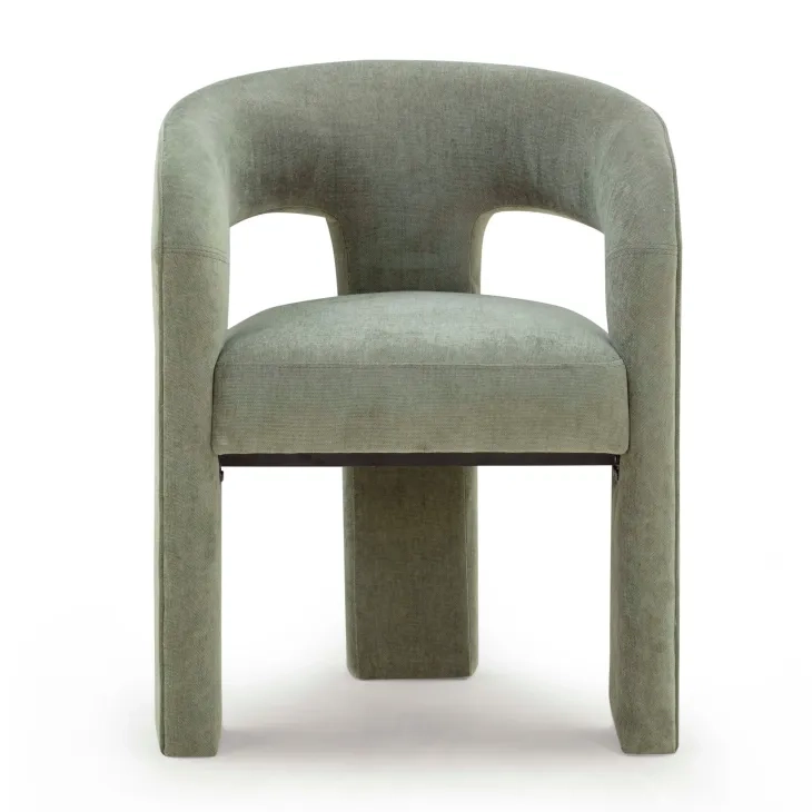 Malone Green Performance Fabric Upholstered Dining Chair