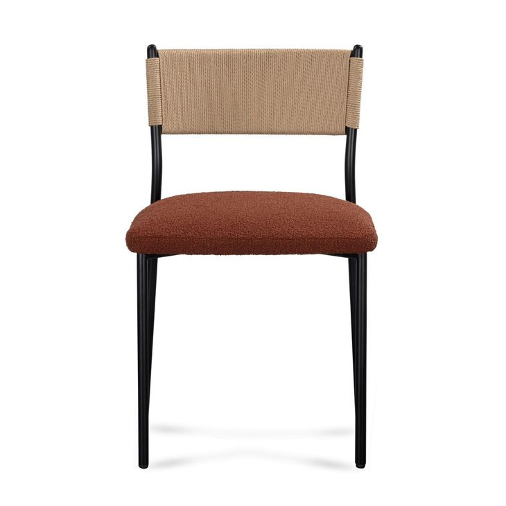 Celine Maroon Performance Fabric Upholstered Dining Chair Set of 2