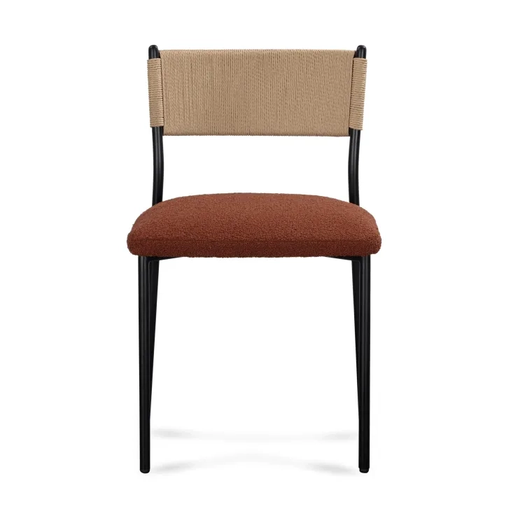 Celine Maroon Performance Fabric Upholstered Dining Chair Set of 2