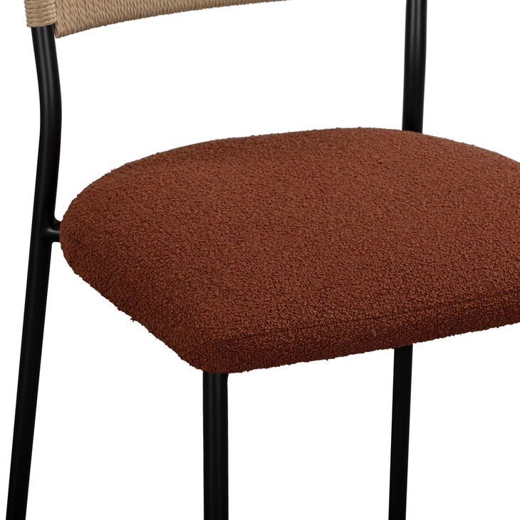 Celine Maroon Performance Fabric Upholstered Dining Chair Set of 2