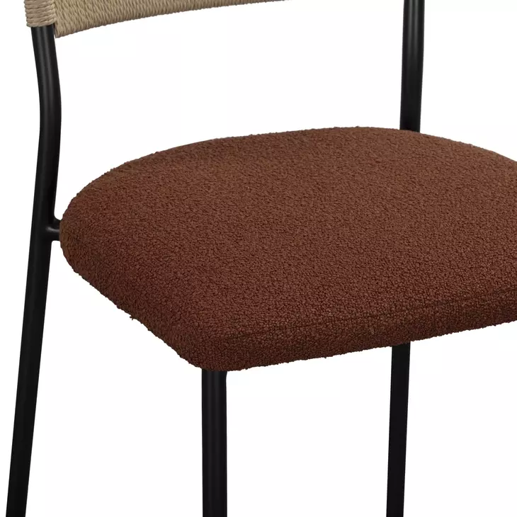 Celine Maroon Performance Fabric Upholstered Dining Chair Set of 2