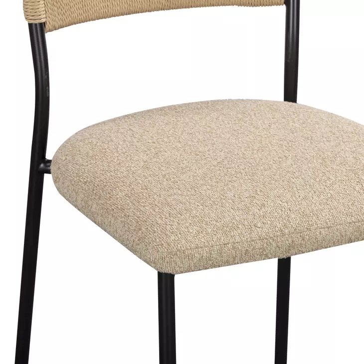 Celine Tan Performance Fabric Upholstered Dining Chair Set of 2