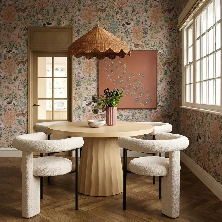 Synn Cream Performance Fabric Upholstered Dining Chair